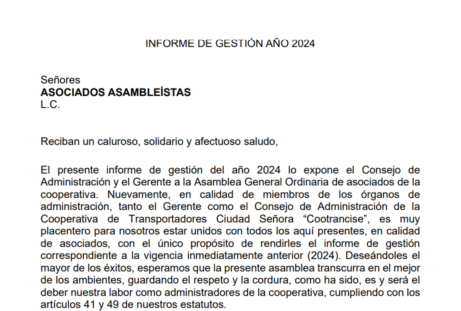INFORME DE GESTIÓN