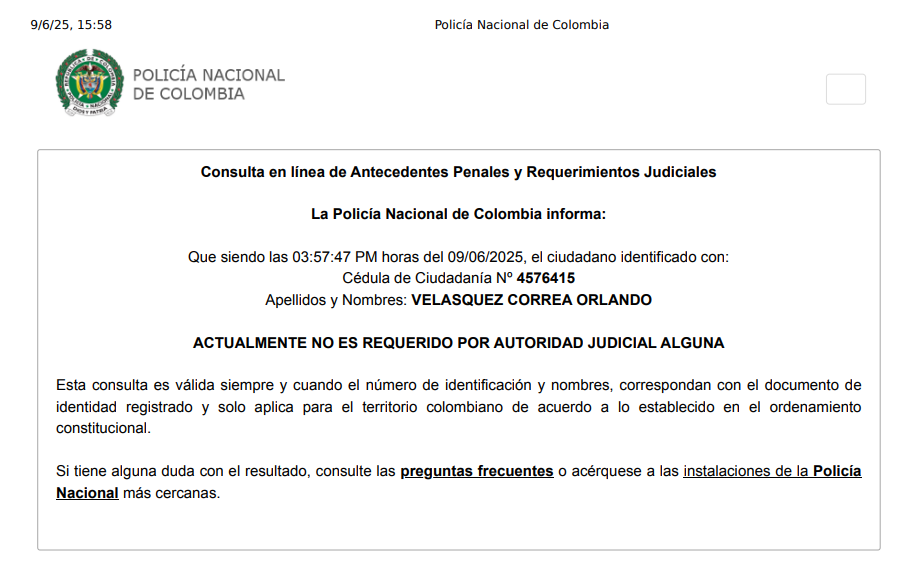 CERTIFICADO ANTECEDENTES JUDICIALES